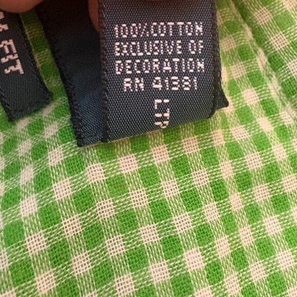 Ralph Lauren Custom Fit Shirt XXL Green Gingham Double Layer Cotton Button Down - Picture 13 of 14